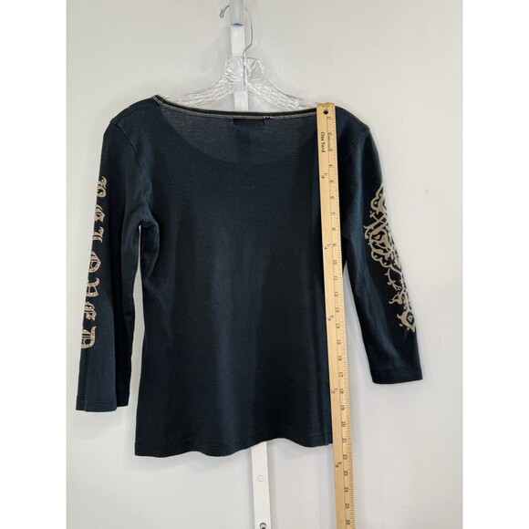 Sugar Vanilla Los Angeles Beloved Burnout Top PM Rhinestone Gothic Y2K USA - Picture 4 of 8